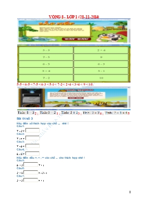 Đề thi Violympic Toán Lớp 1 - Vòng 8 - Năm học 2014-2015